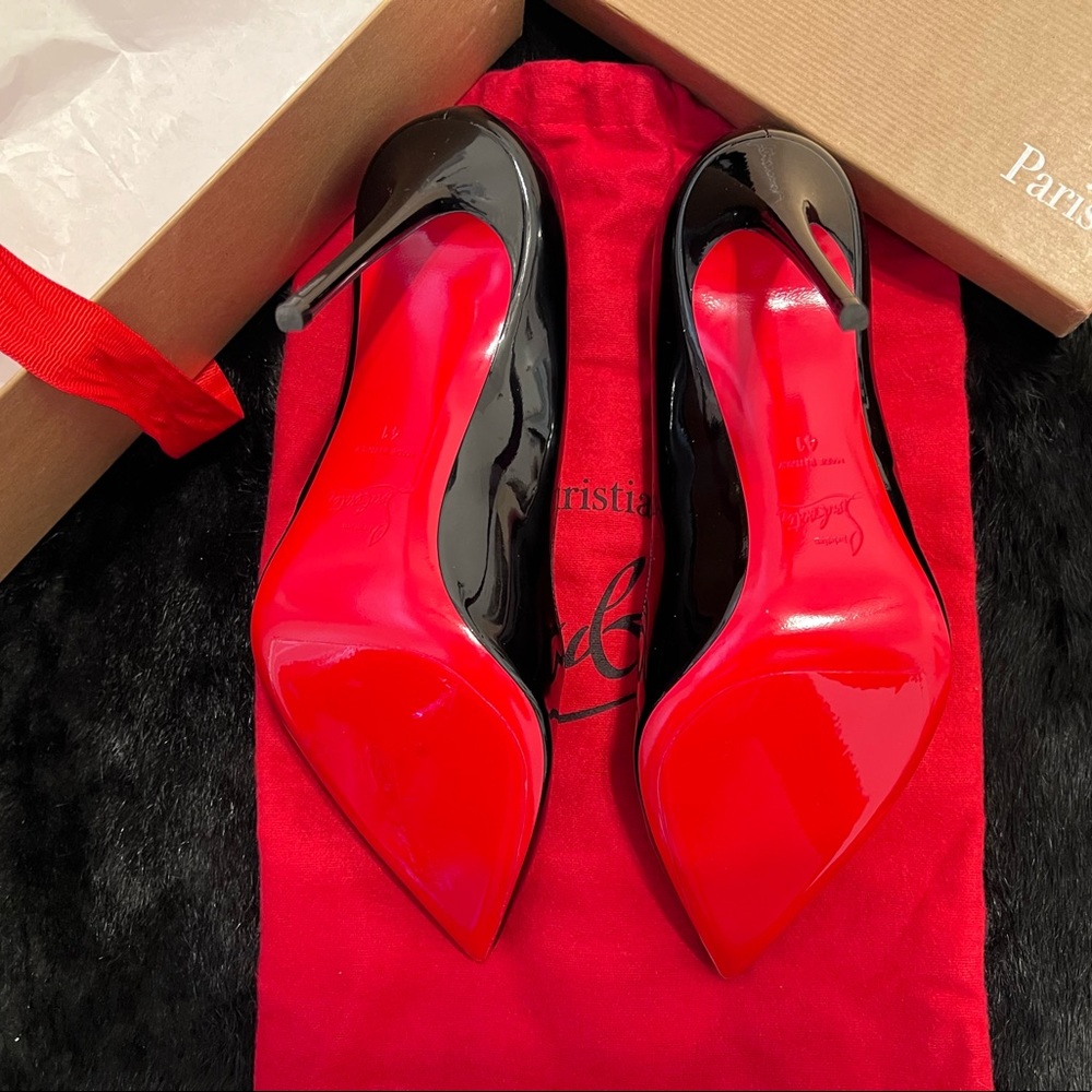 Christian Louboutin Hot Chick 100 mm Pumps - Patent Calf - Black
